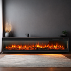 Luminara AeroLine 72-Inch Linear Electric Fireplace